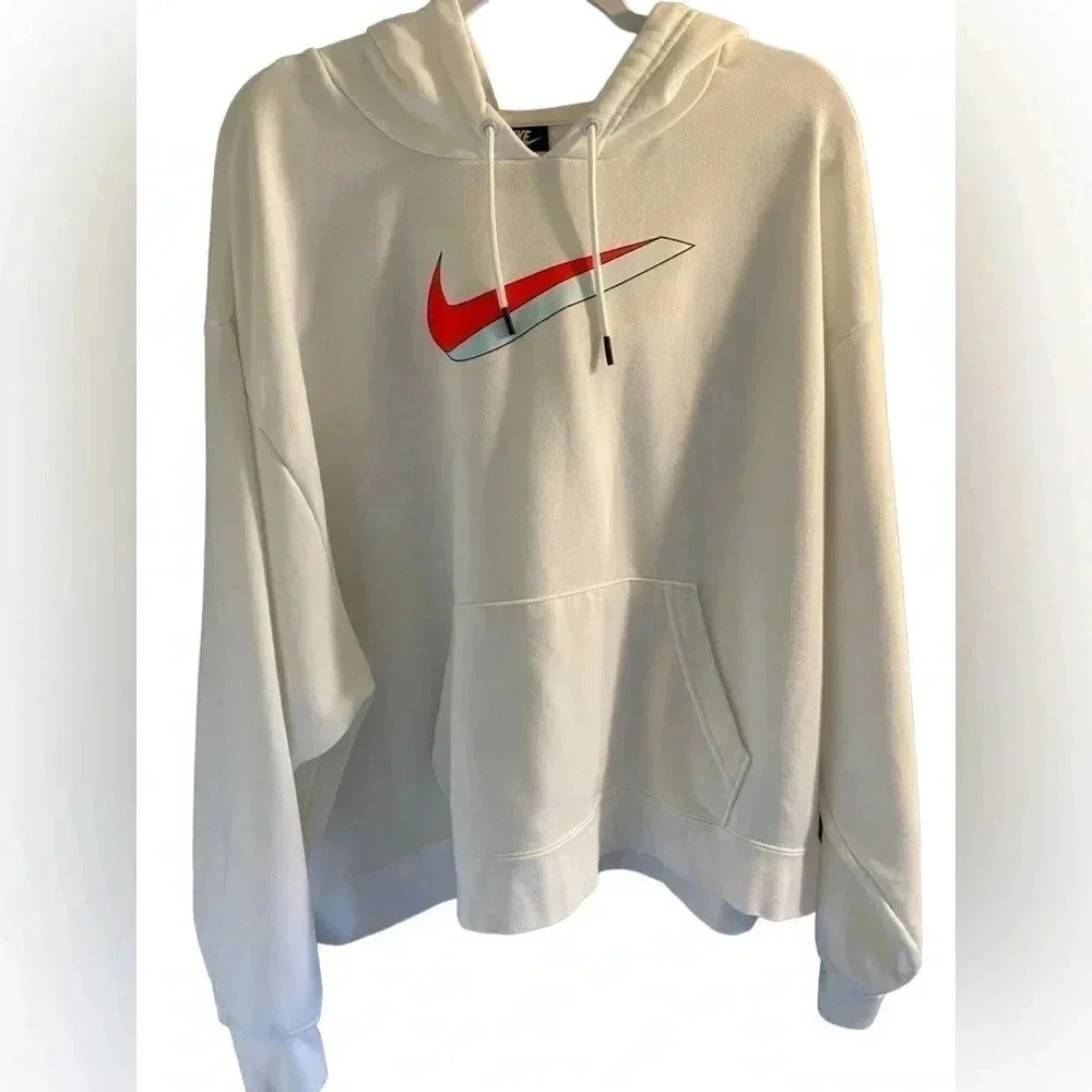 Nike Hoodie 2X Plus Size Cropped Swoosh Sweatshirt - Picture 2 of 7